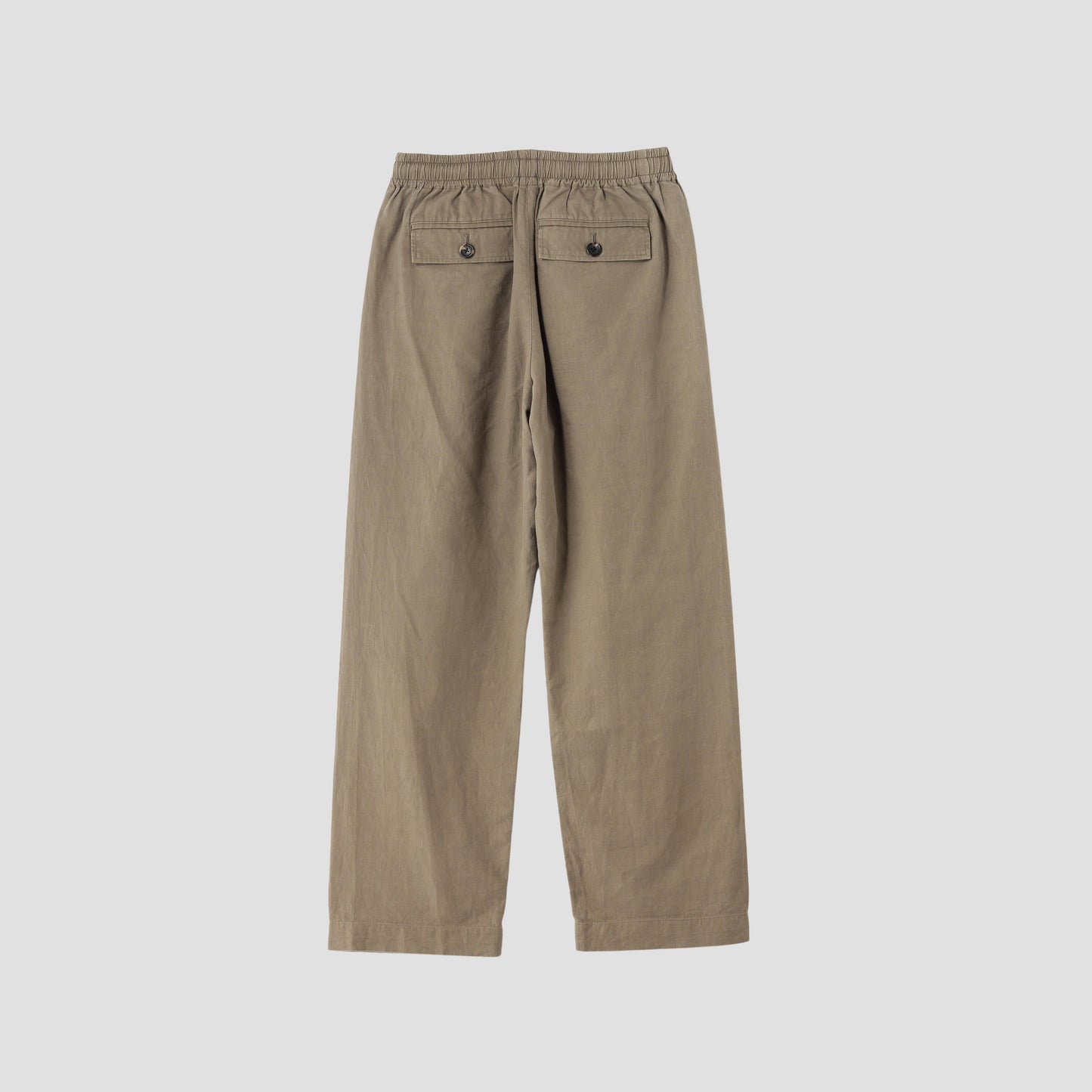 LINEN COTTON TWILL TROUSERS