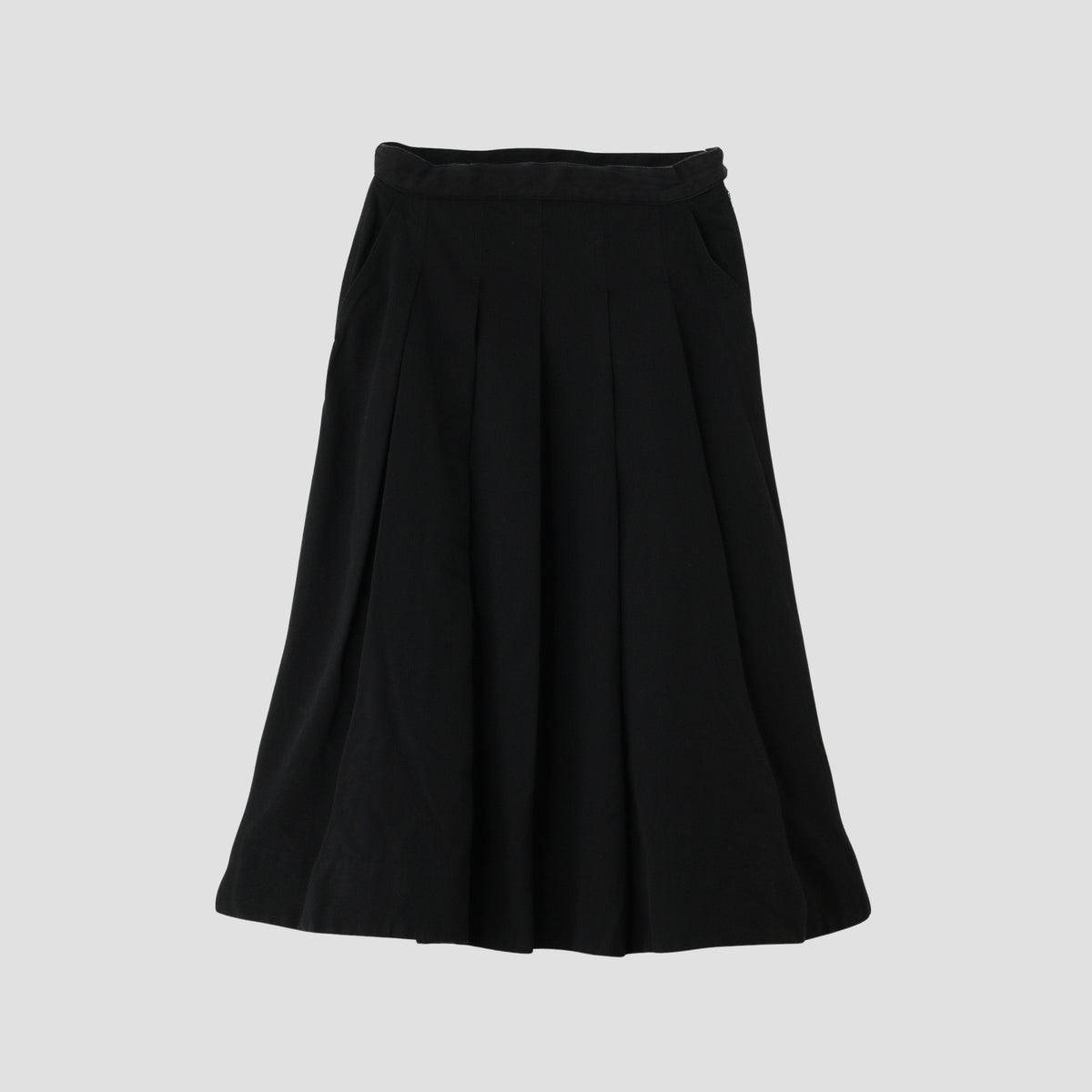 WOOL COTTON TWILL SKIRT