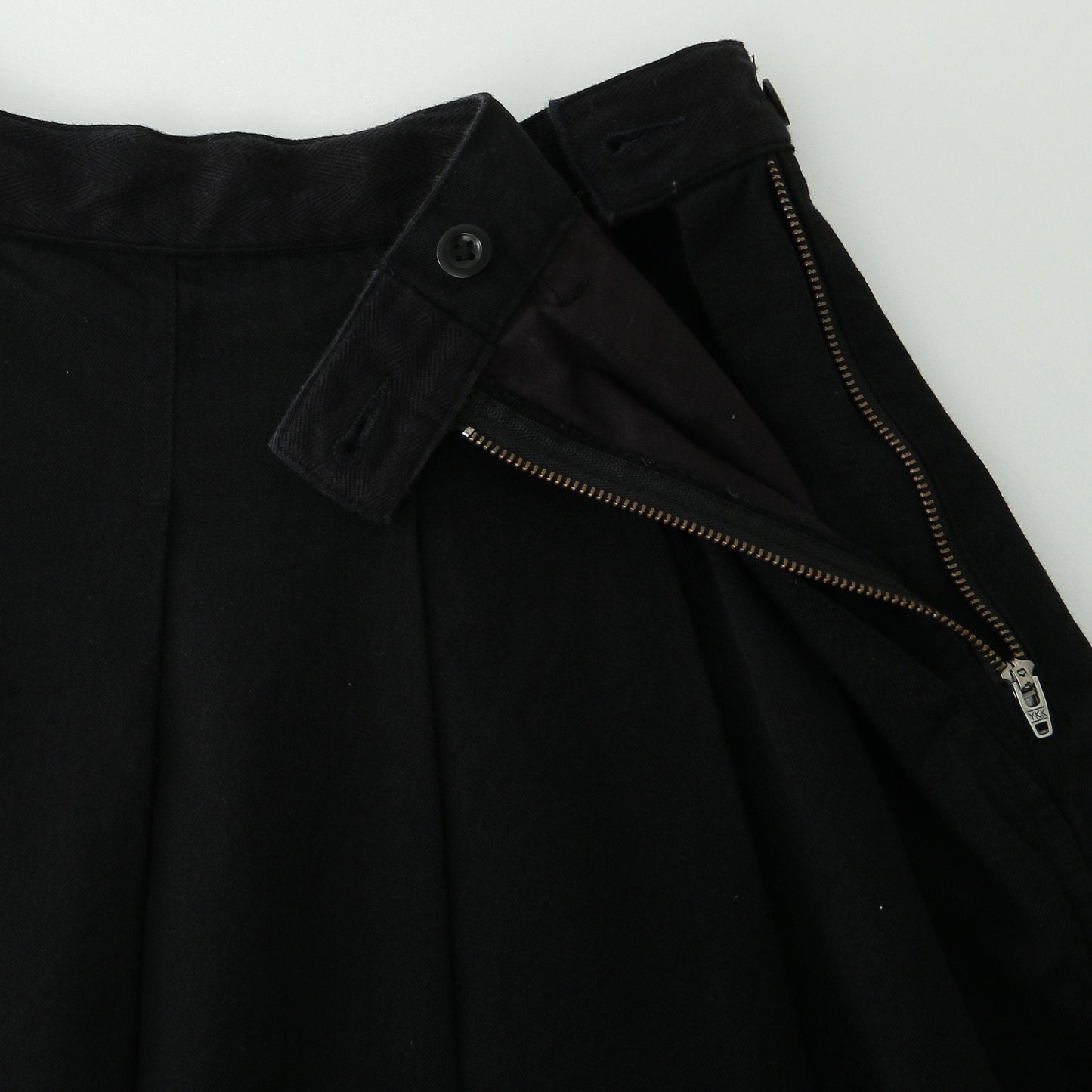 WOOL COTTON TWILL SKIRT
