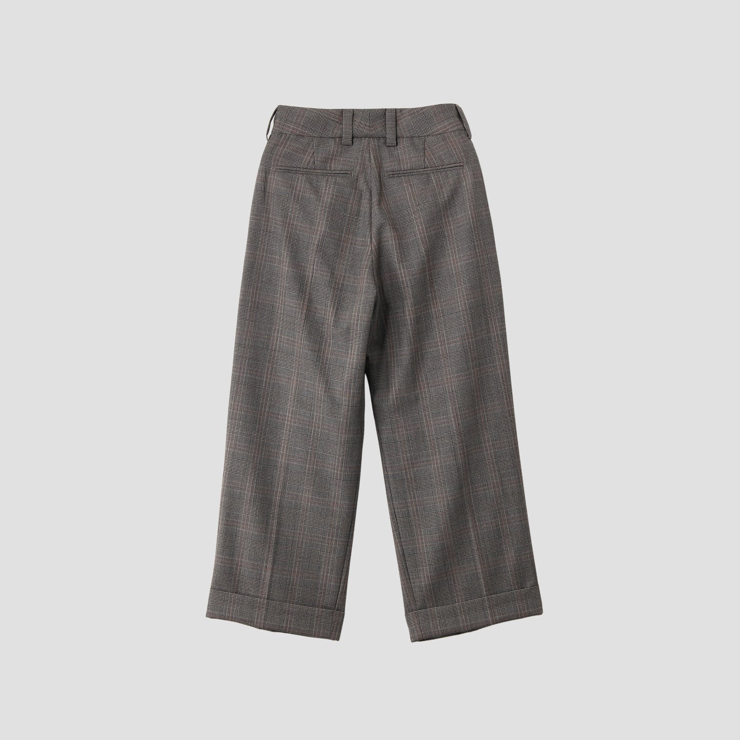 OVERCHECK WOOL TROUSERS