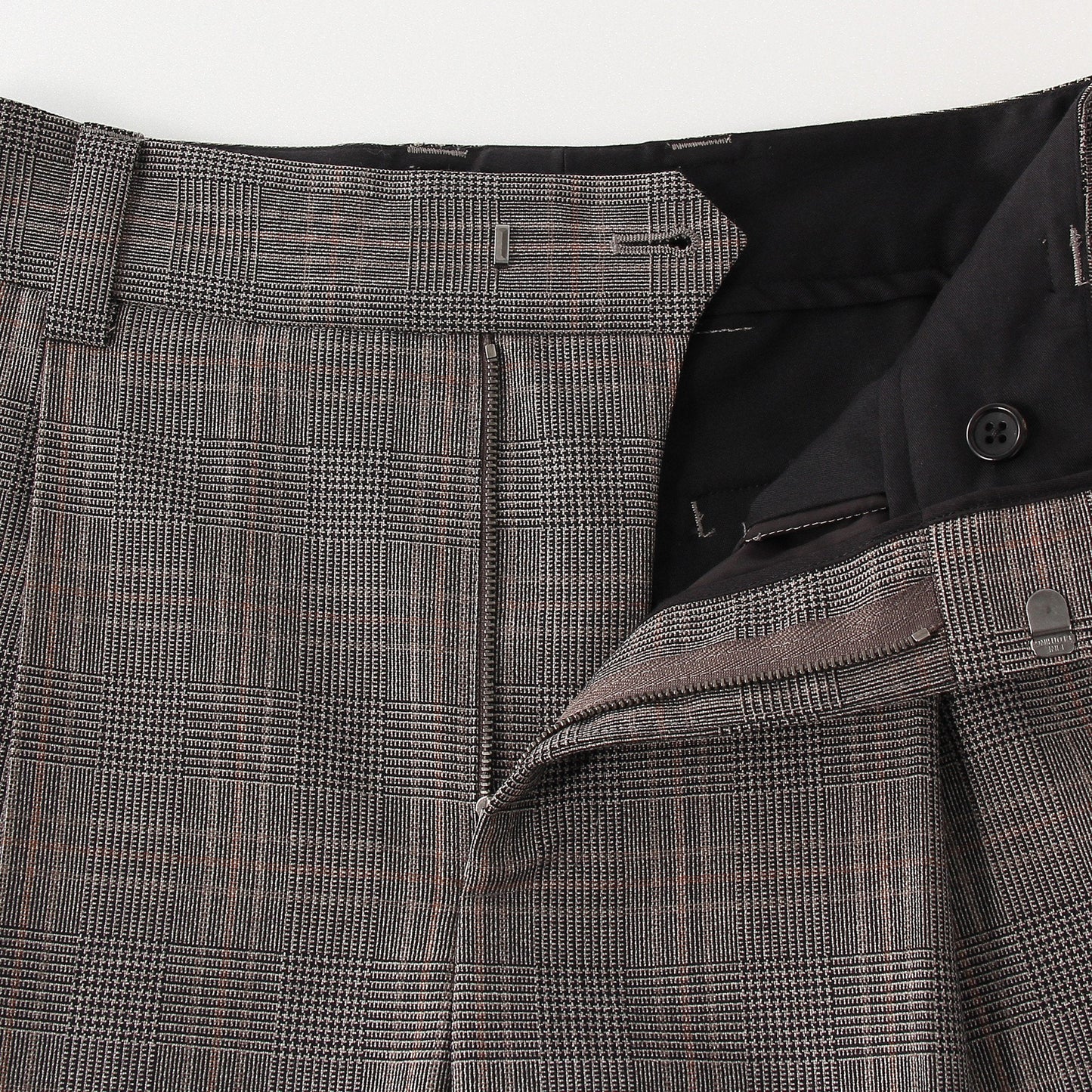 OVERCHECK WOOL TROUSERS