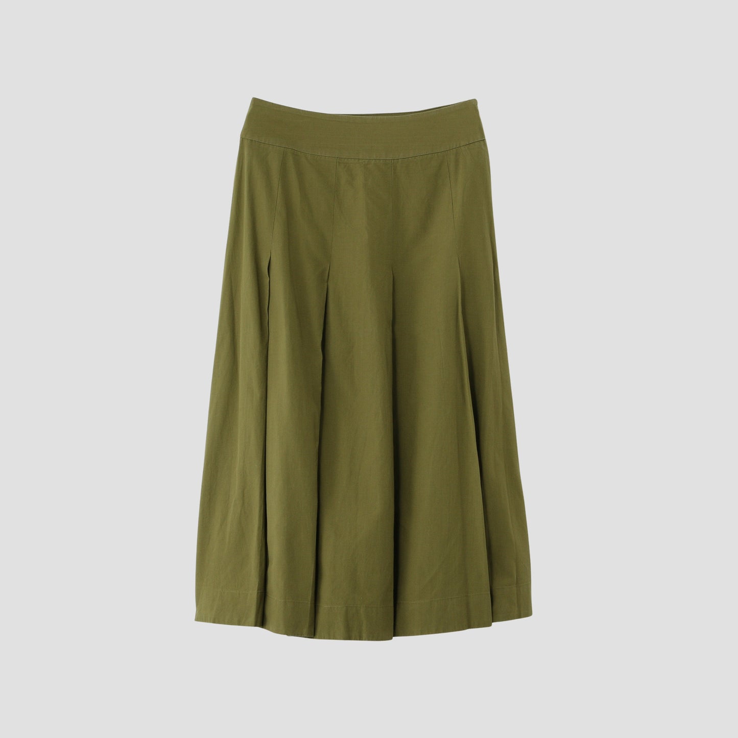 SILK COTTON POPLIN SKIRT