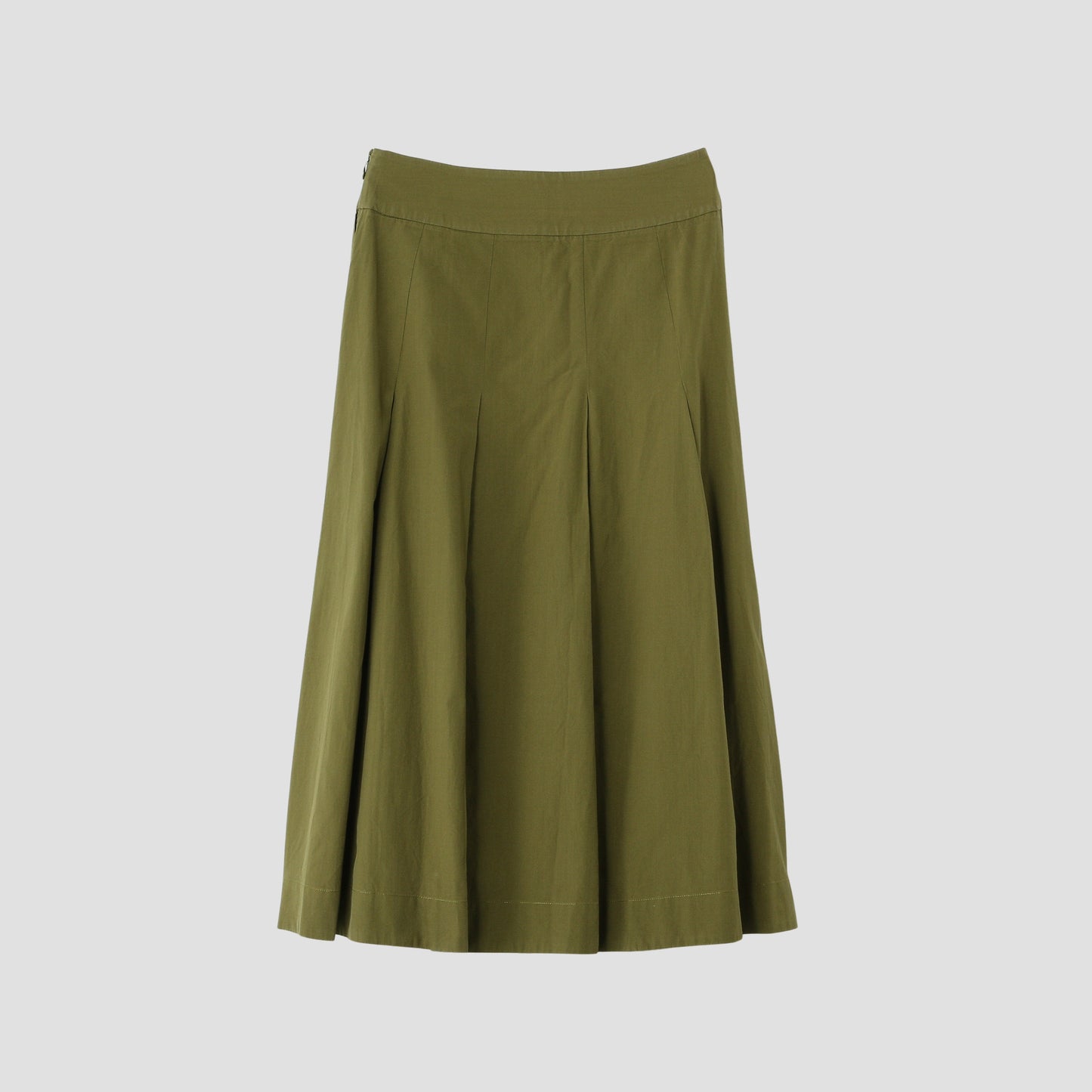 SILK COTTON POPLIN SKIRT