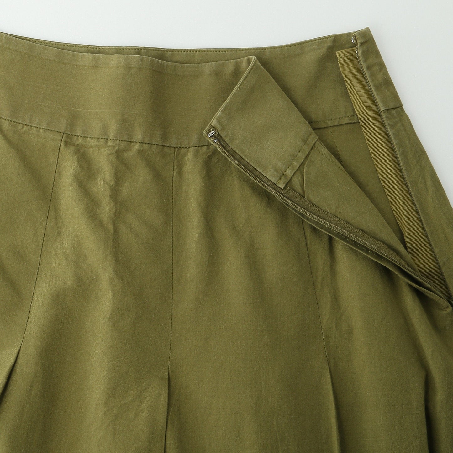 SILK COTTON POPLIN SKIRT