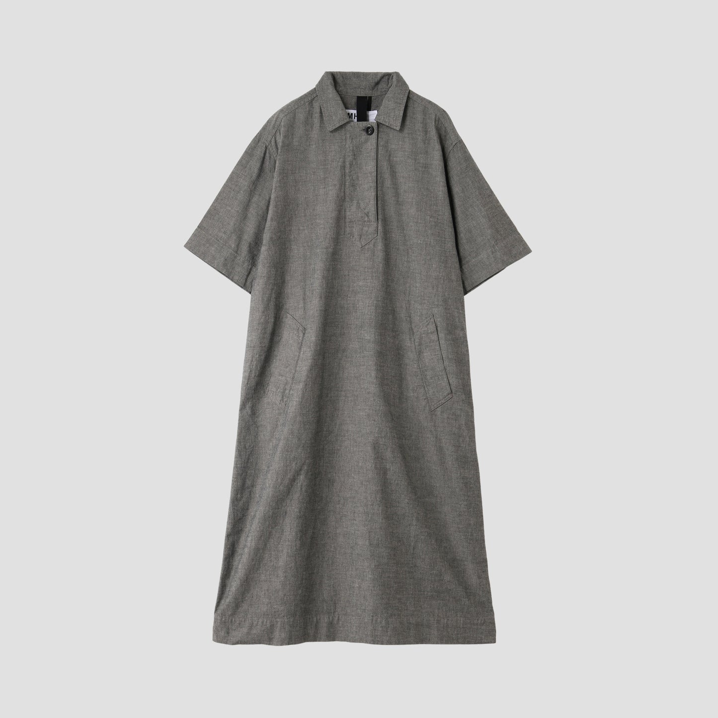 FADED COTTON SHIRTING DRESS