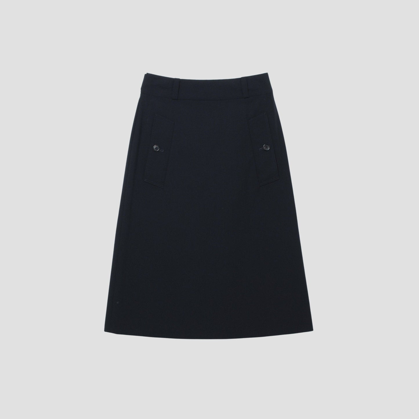 WOOL COTTON TWILL SKIRT