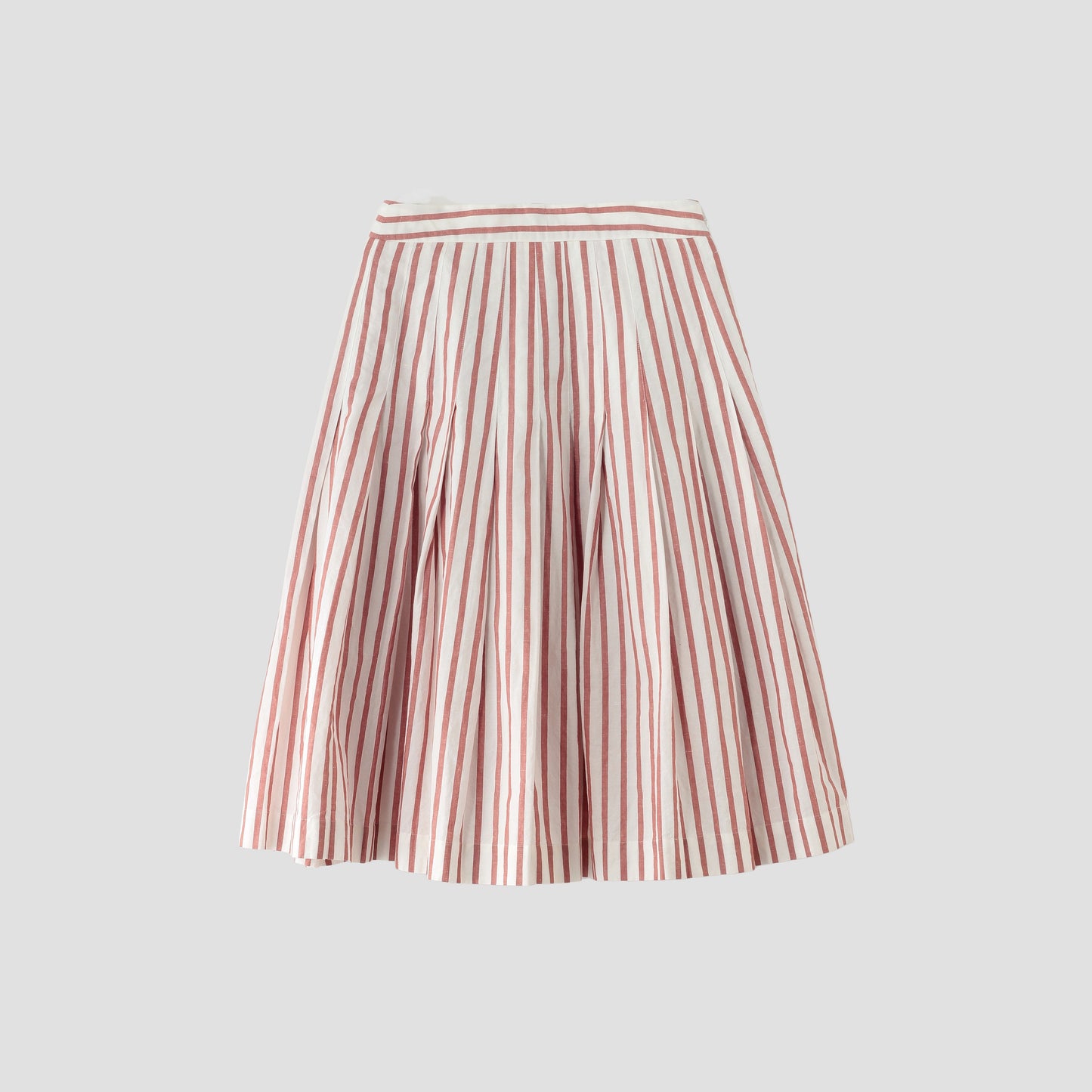 BOLD STRIPE COTTON LINEN SKIRT
