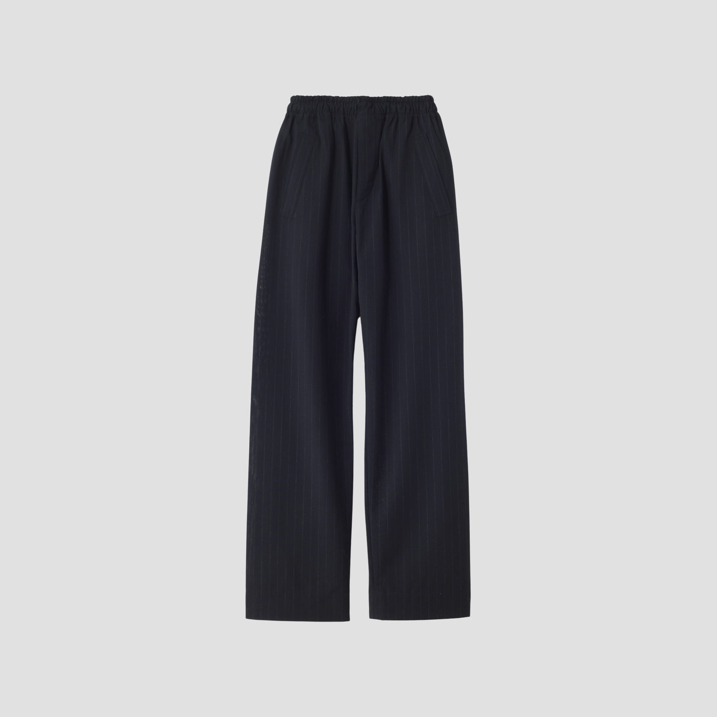 WOOL PINSTRIPE TROUSERS