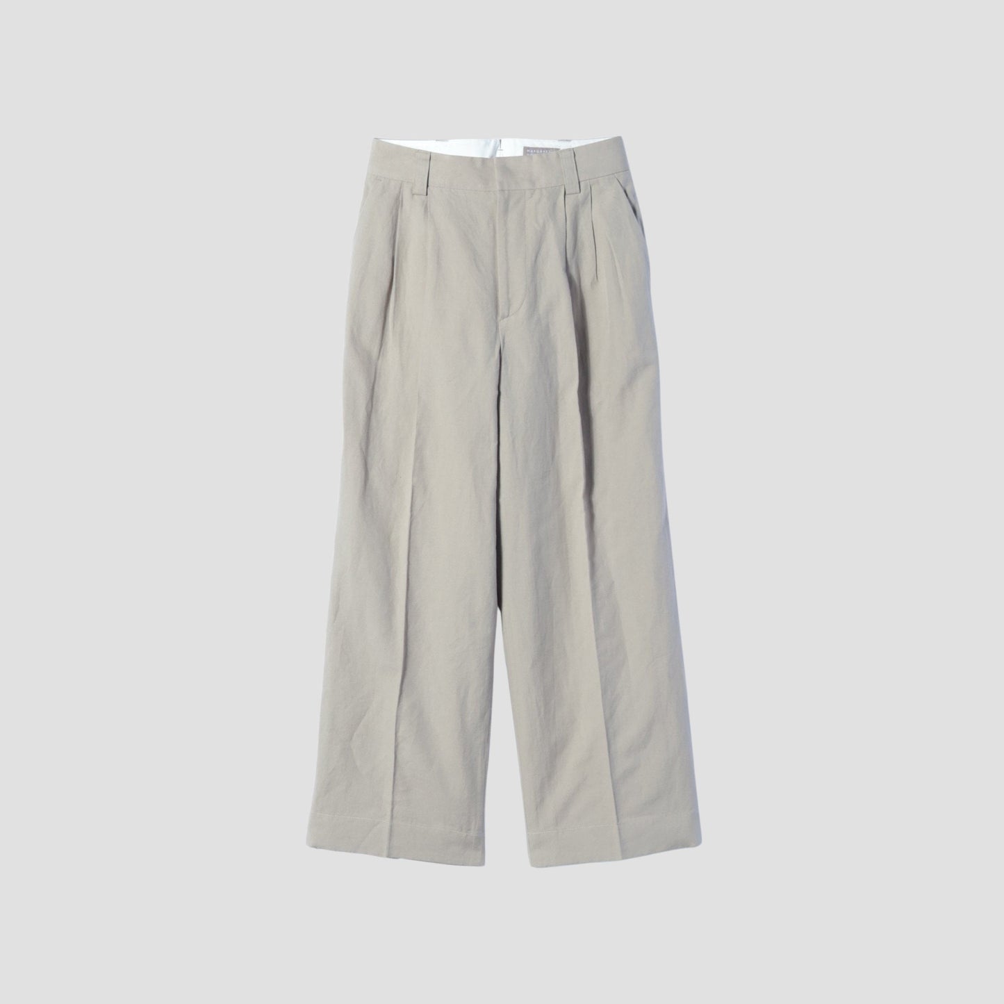 COTTON LINEN OXFORD TROUSERS