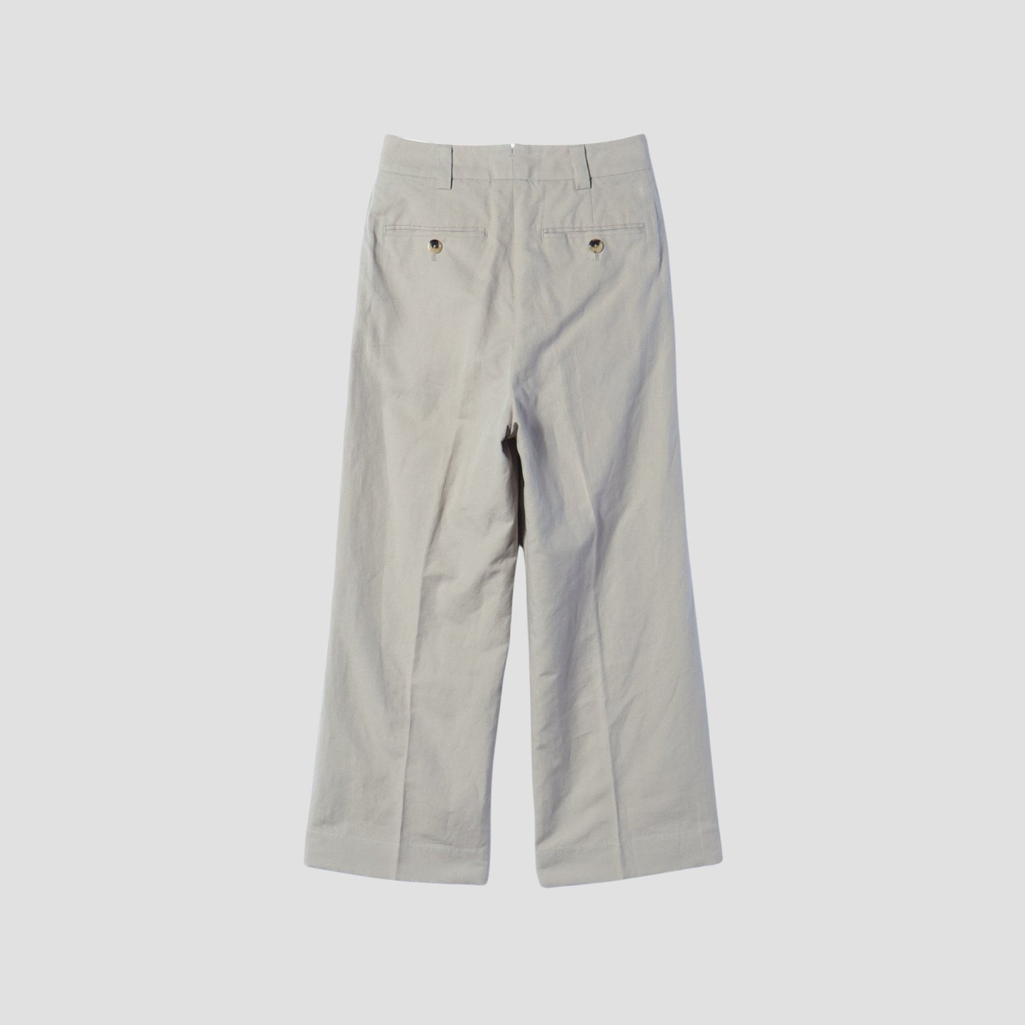 COTTON LINEN OXFORD TROUSERS