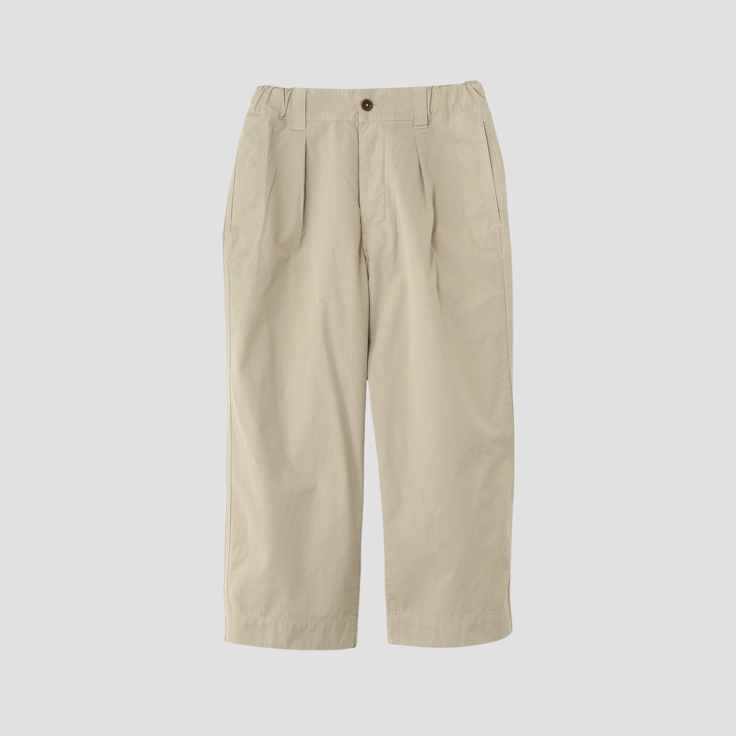 FINE COMPACT COTTON POPLIN TROUSERS