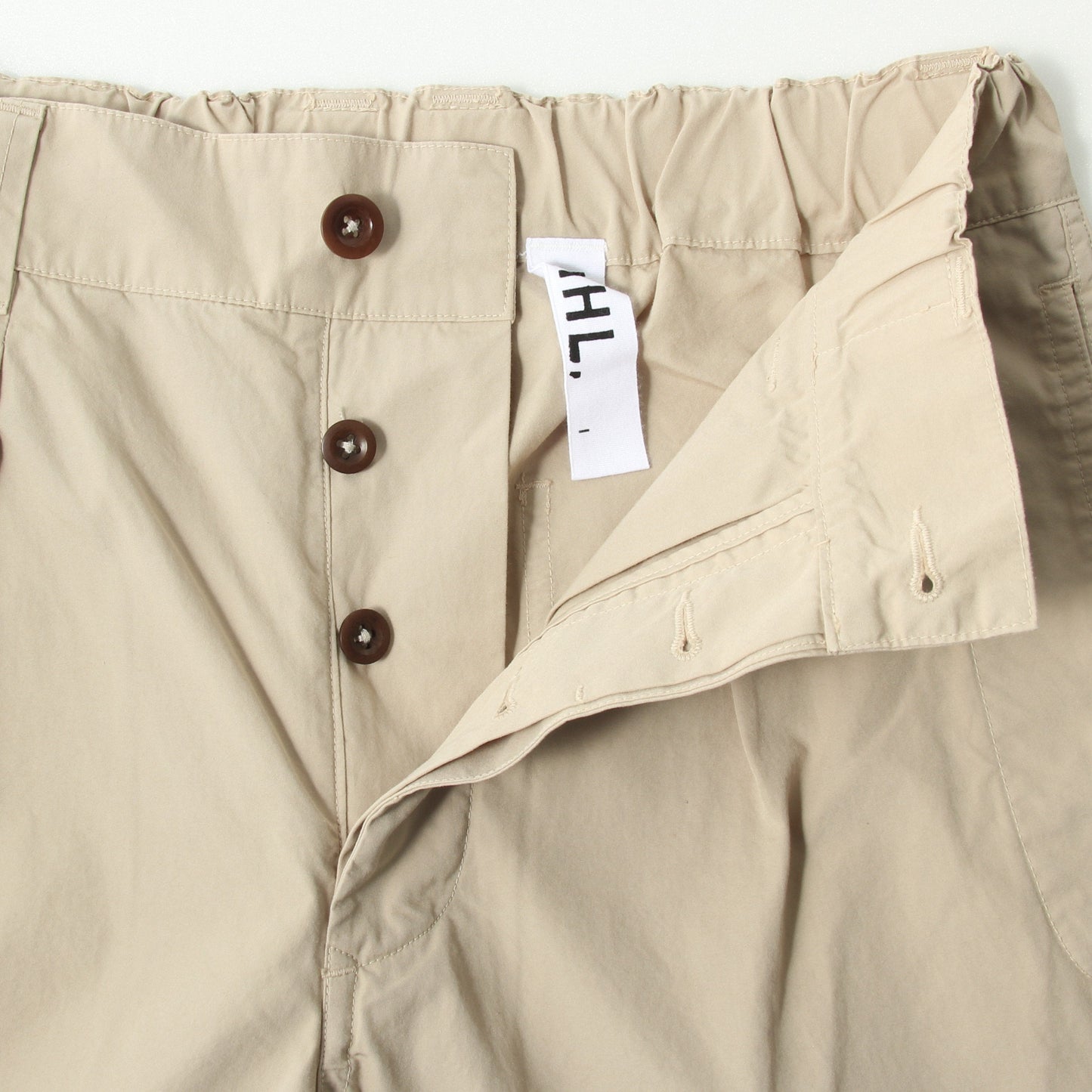 FINE COMPACT COTTON POPLIN TROUSERS