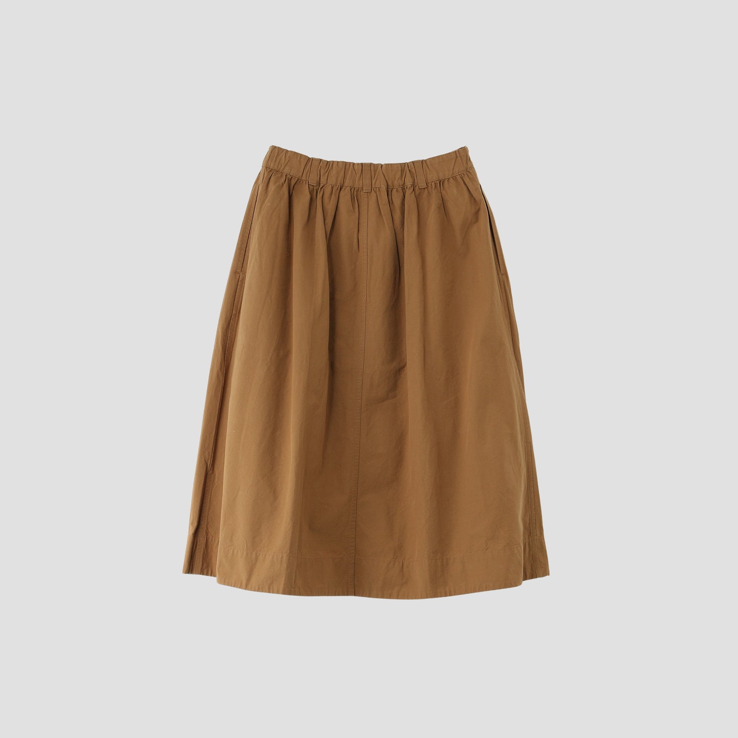 WASHED COTTON POPLIN SKIRT
