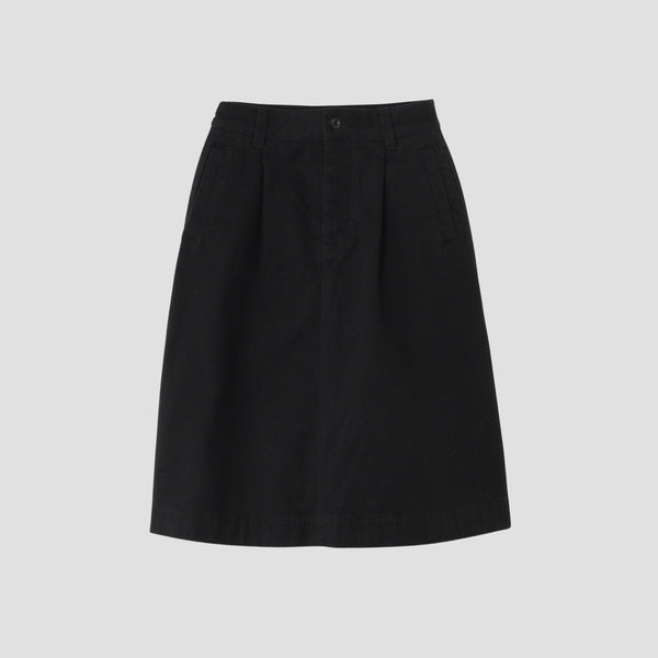 BRUSHED BACK COTTON TWILL SKIRT
