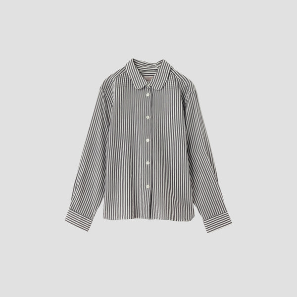 BOLD STRIPE COTTON SILK SHIRT