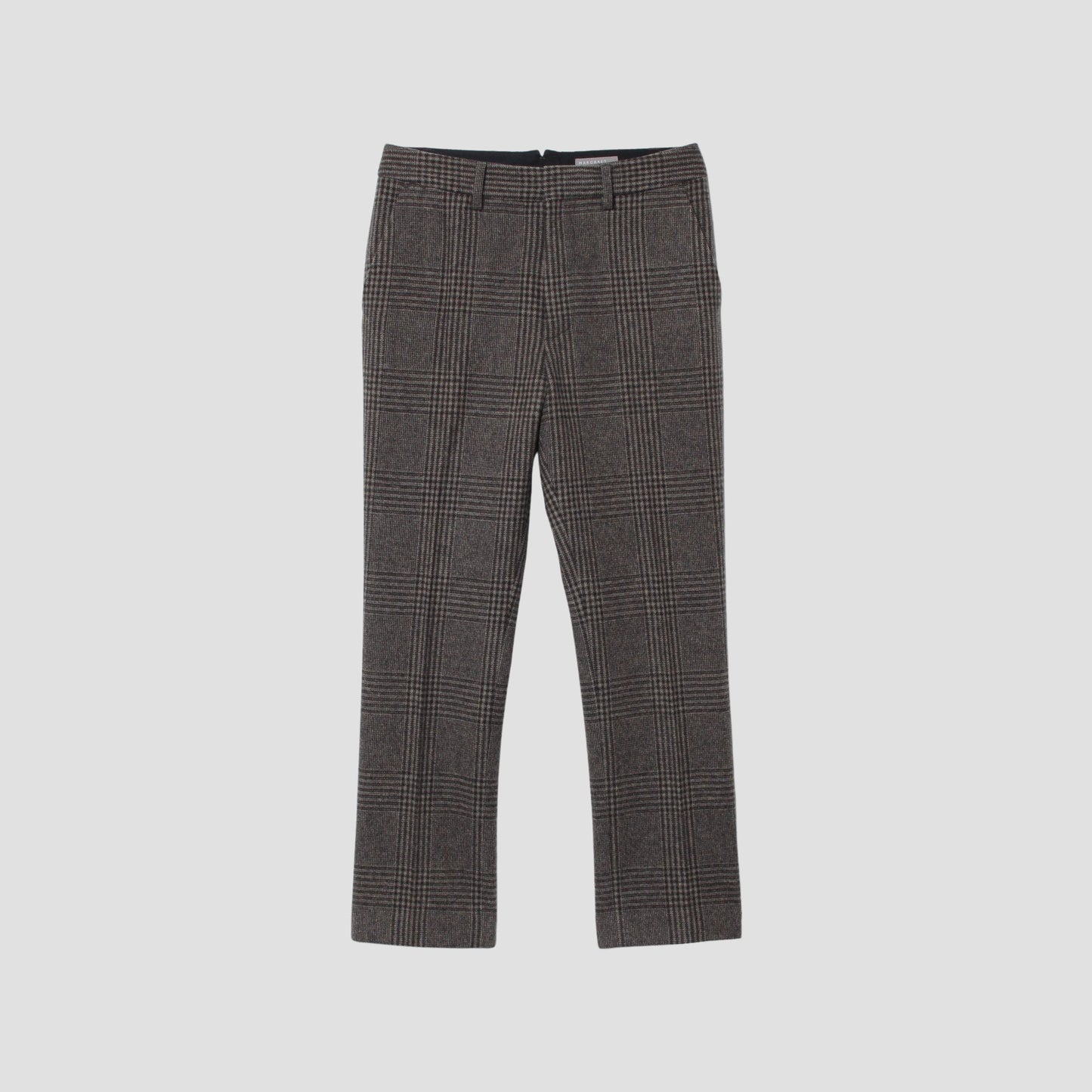 CHECK WOOL TROUSER TROUSERS