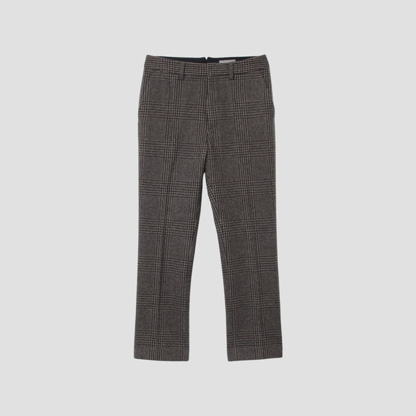 CHECK WOOL TROUSER TROUSERS