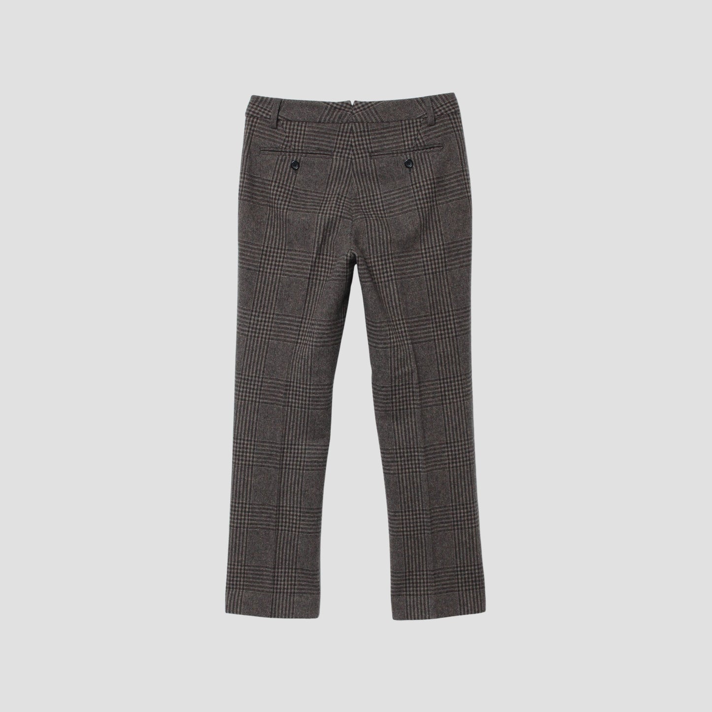 CHECK WOOL TROUSER TROUSERS