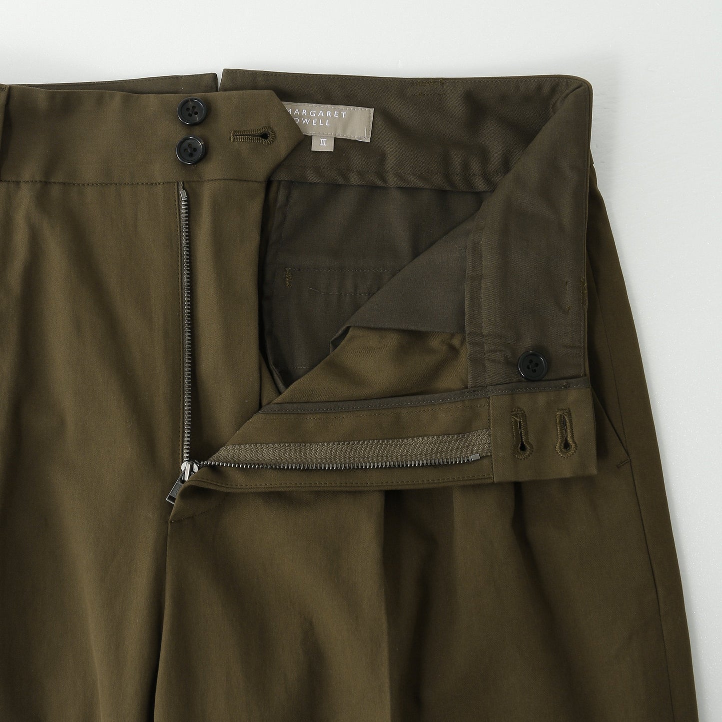 MATT COTTON TWILL TROUSERS