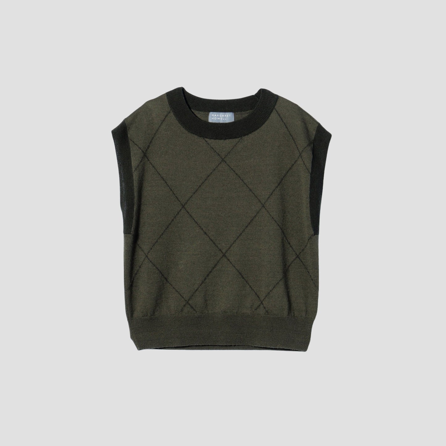 WOOL LINEN ARGYLE KNIT