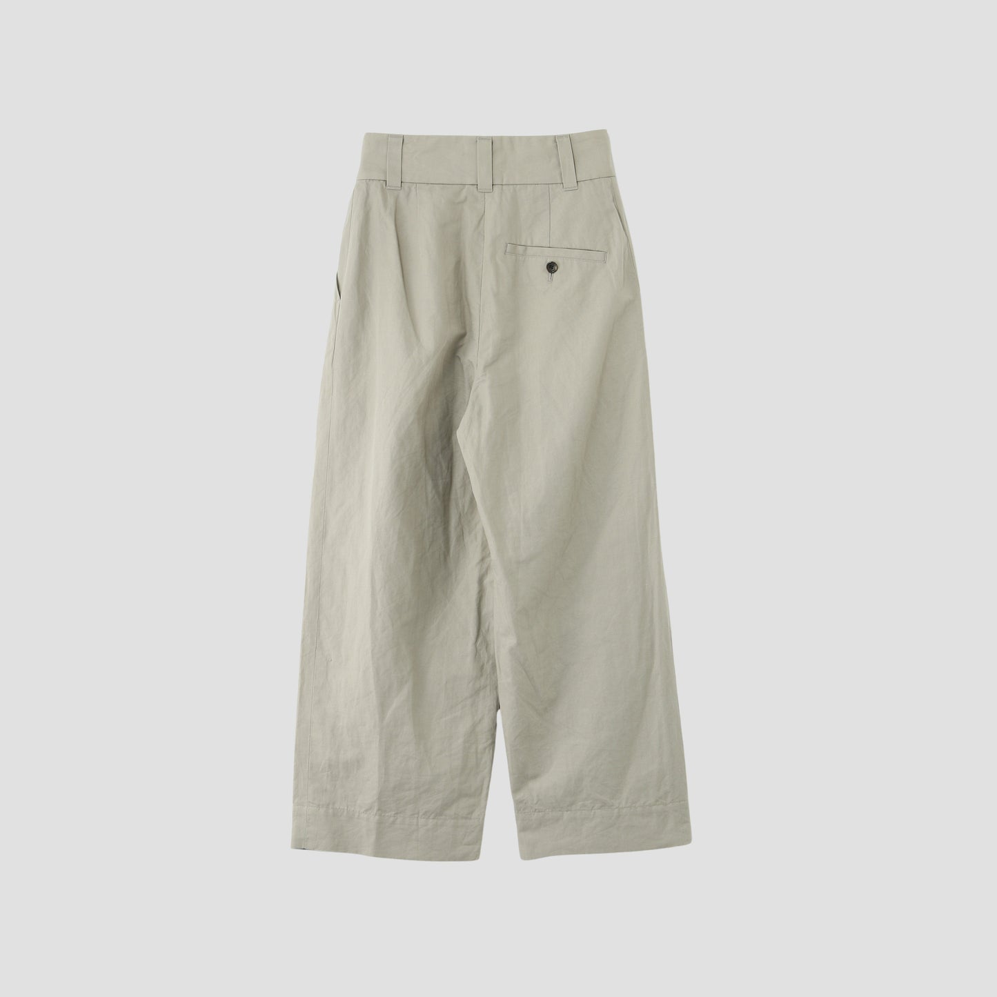 PLAIN WEAVE COTTON LINEN TROUSERS