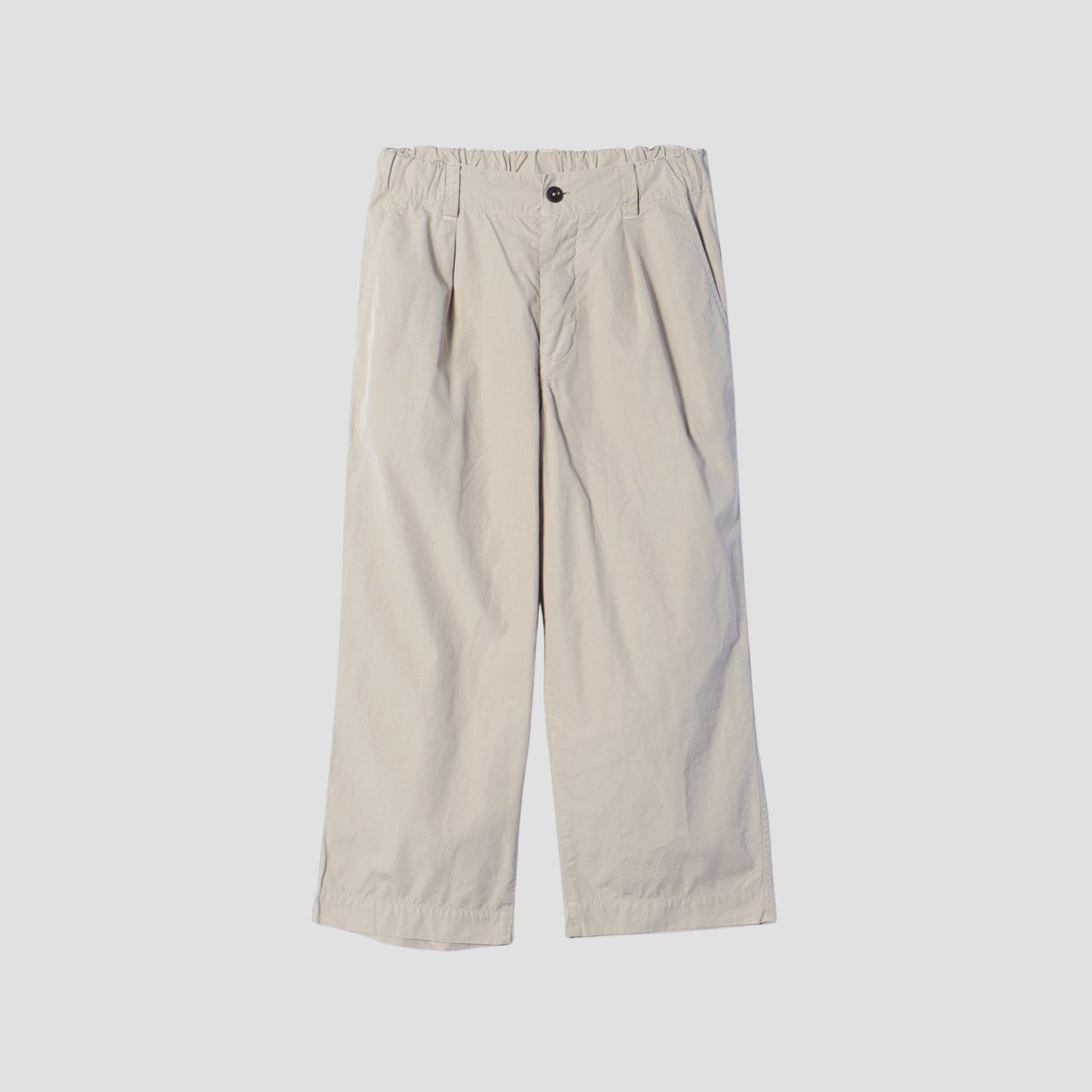 FINE COMPACT COTTON POPLIN TROUSERS