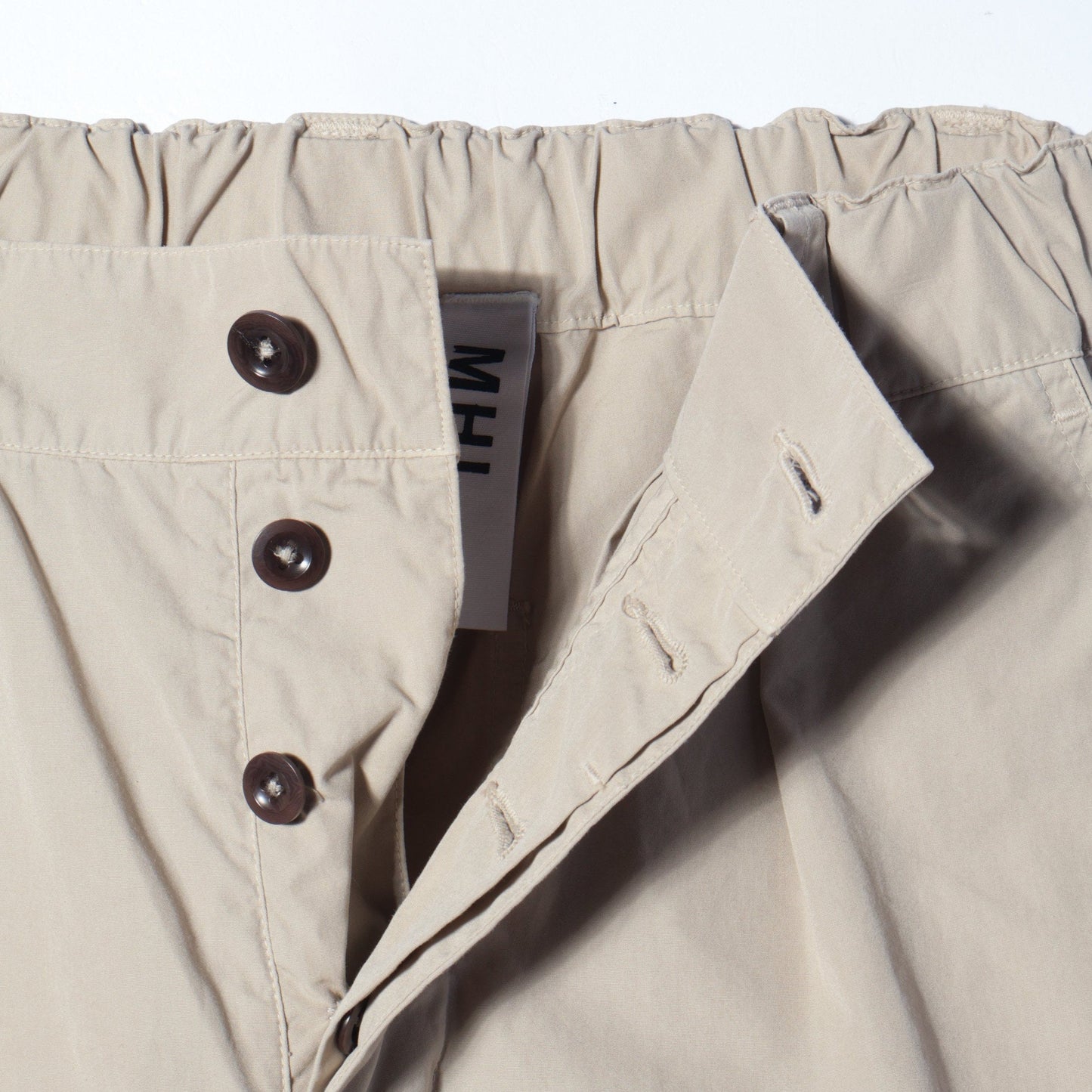 FINE COMPACT COTTON POPLIN TROUSERS