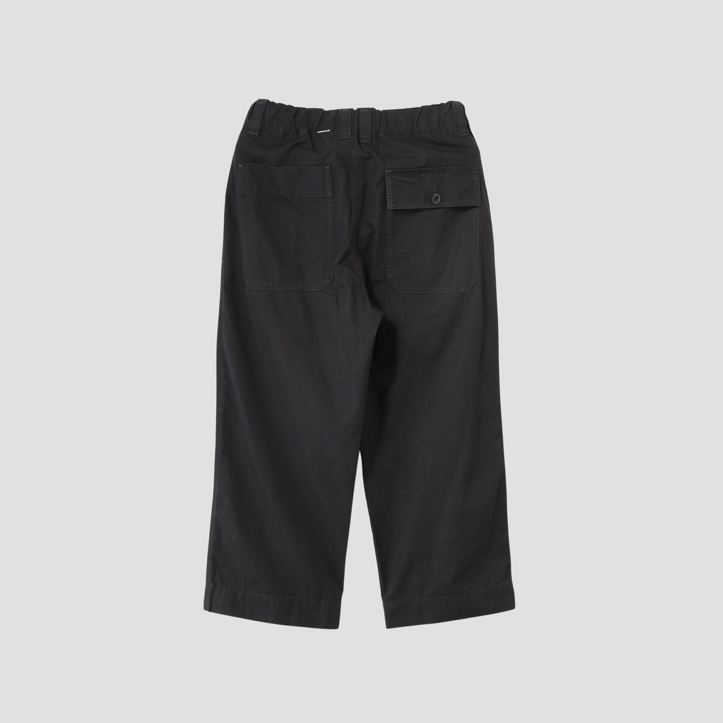 FINE COMPACT COTTON POPLIN TROUSERS