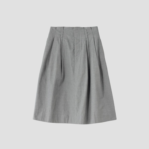 YARN DYE COTTON SHIRTING SKIRT