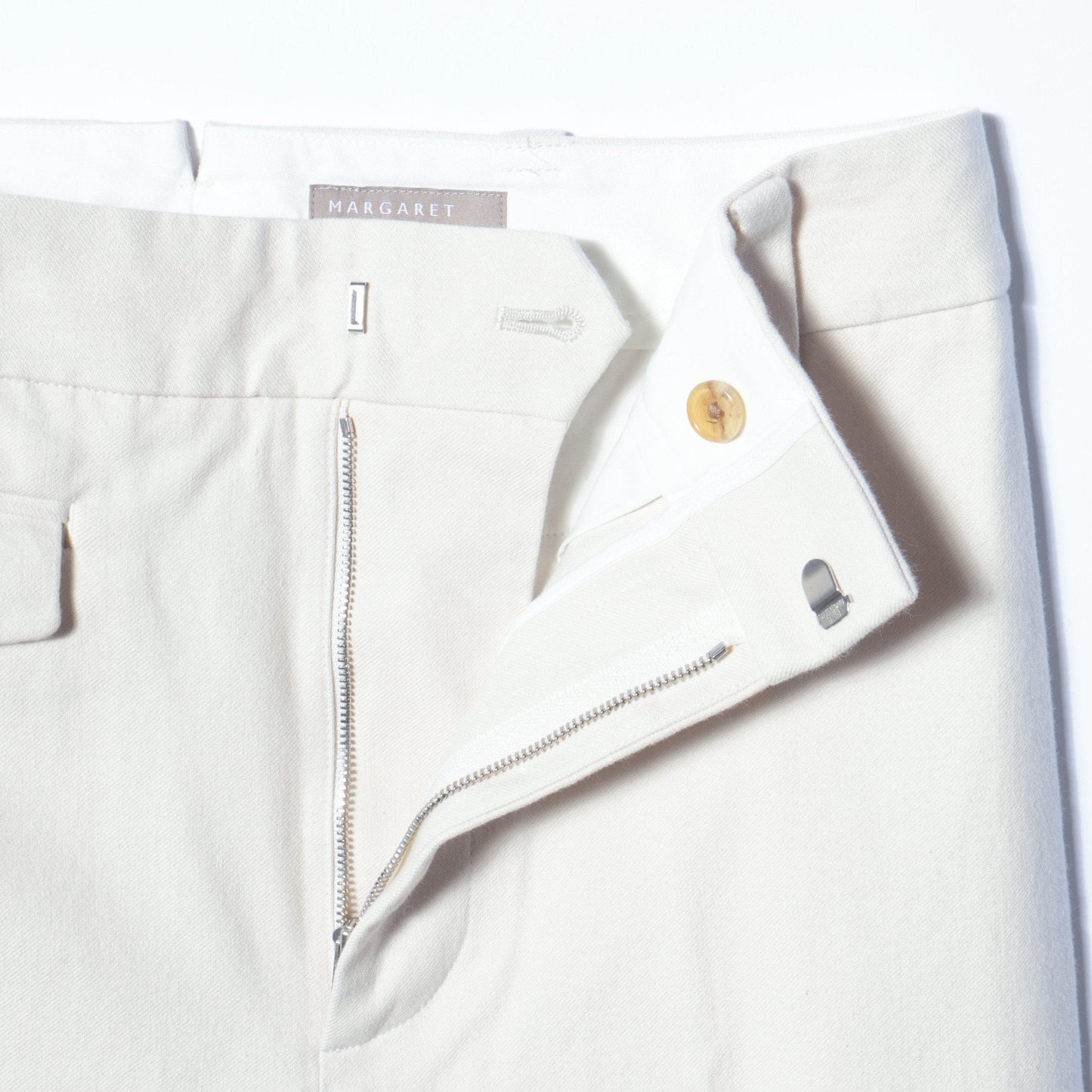 WASHED COTTON TWILL TROUSERS