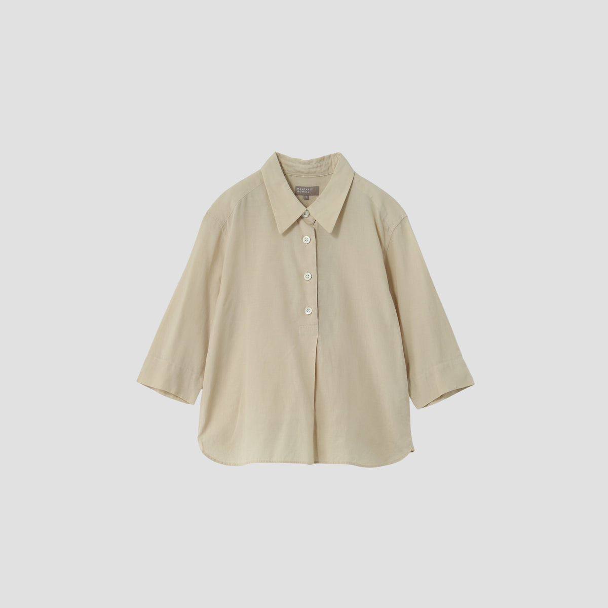 SILK COTTON PLAIN WEAVE SHIRT