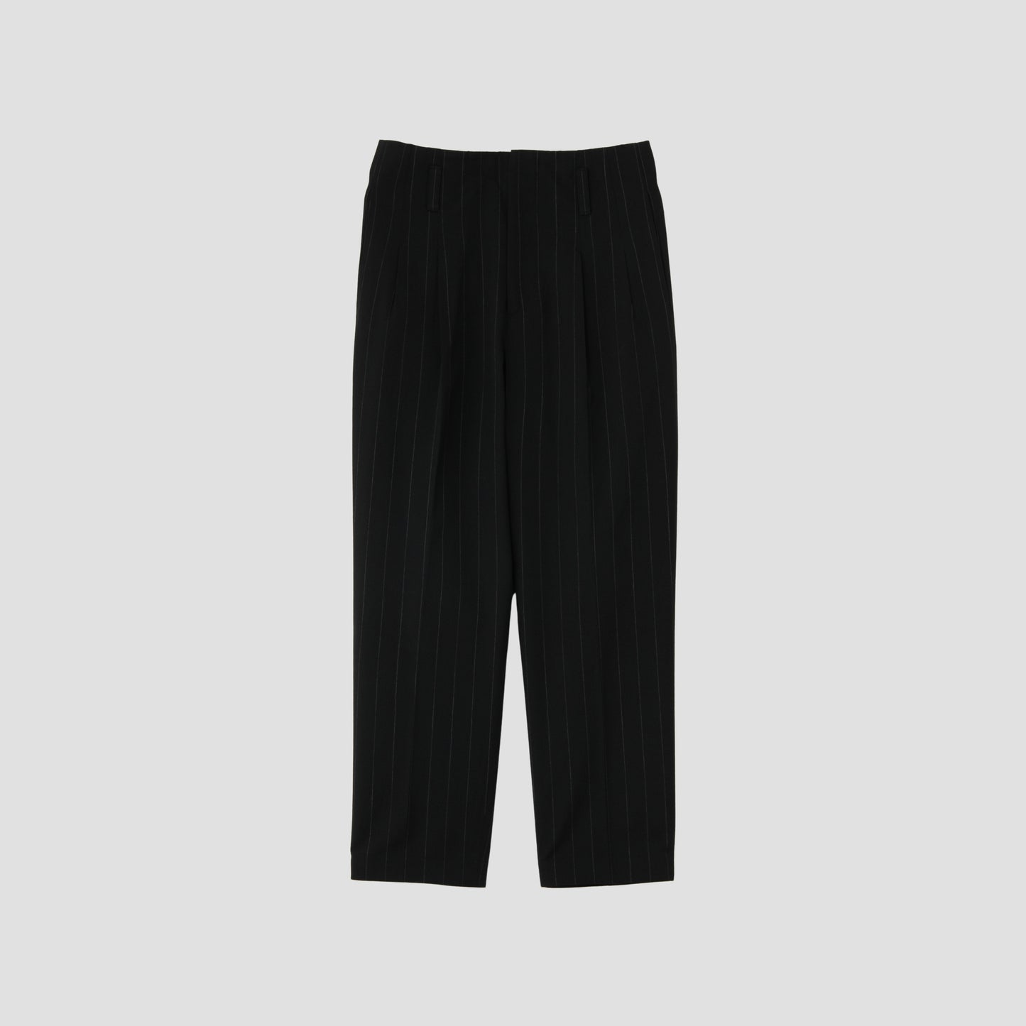 WIDE PINSTRIPE WOOL TROUSERS