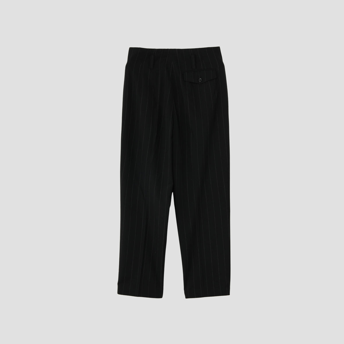 WIDE PINSTRIPE WOOL TROUSERS