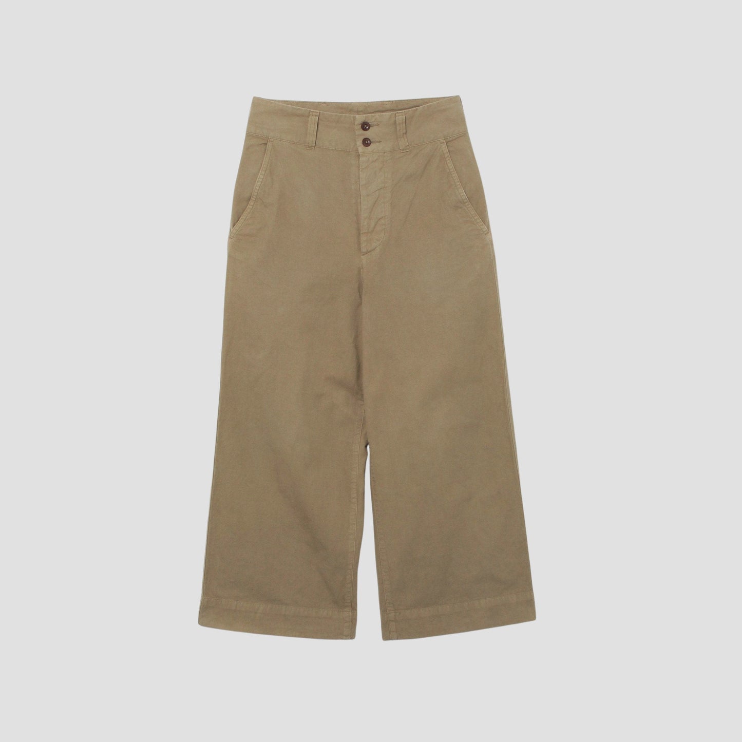 BRUSHED DRY COTTON CANVAS TROUSERS