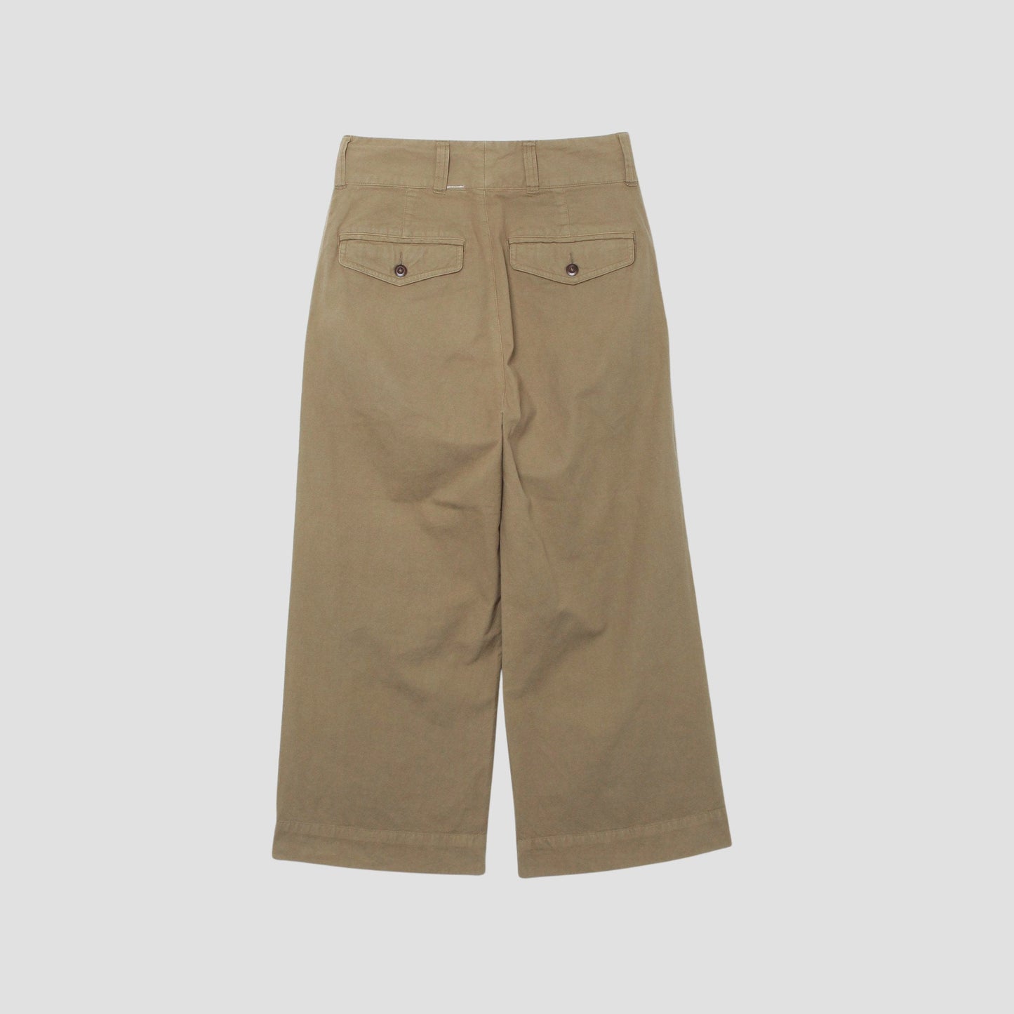 BRUSHED DRY COTTON CANVAS TROUSERS