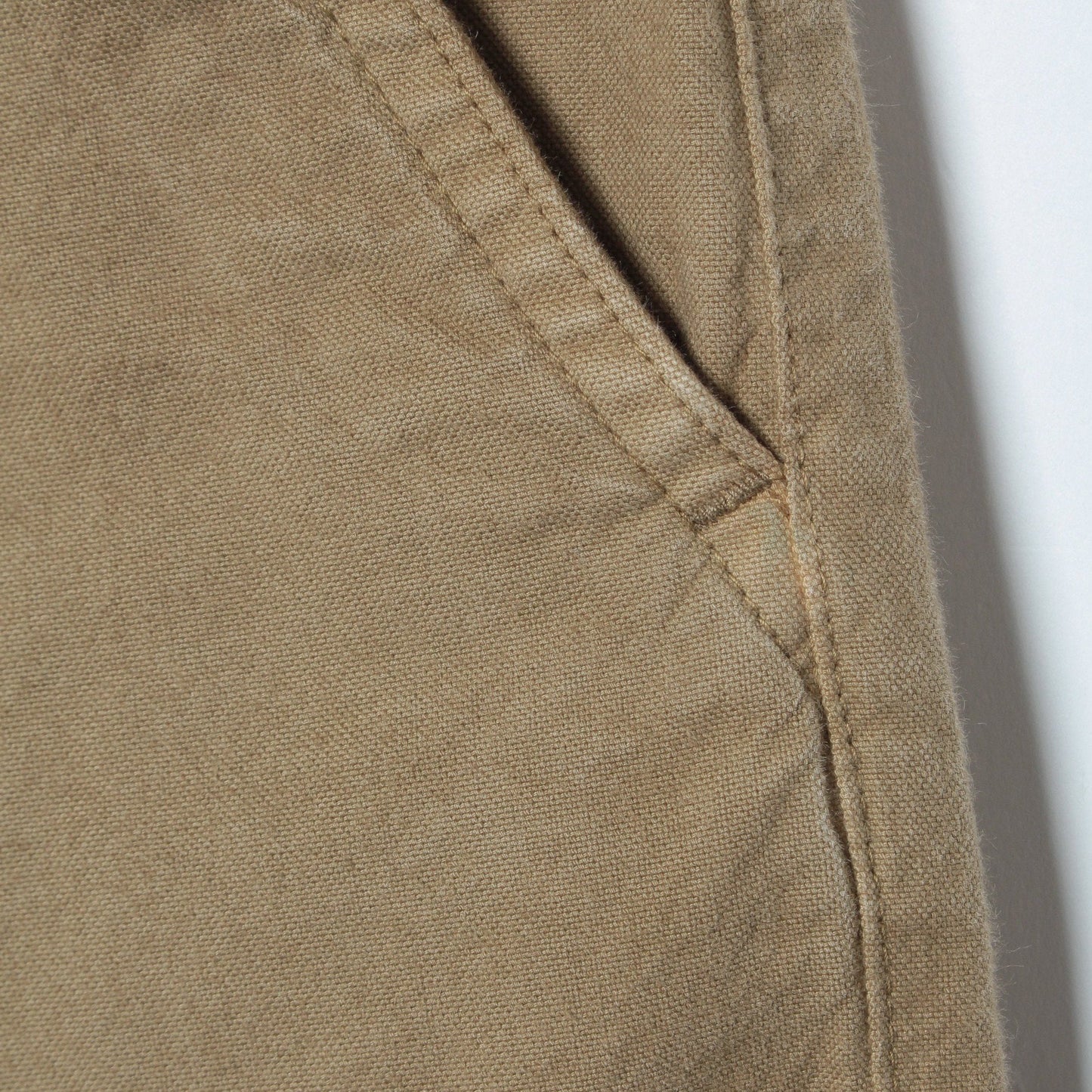 BRUSHED DRY COTTON CANVAS TROUSERS