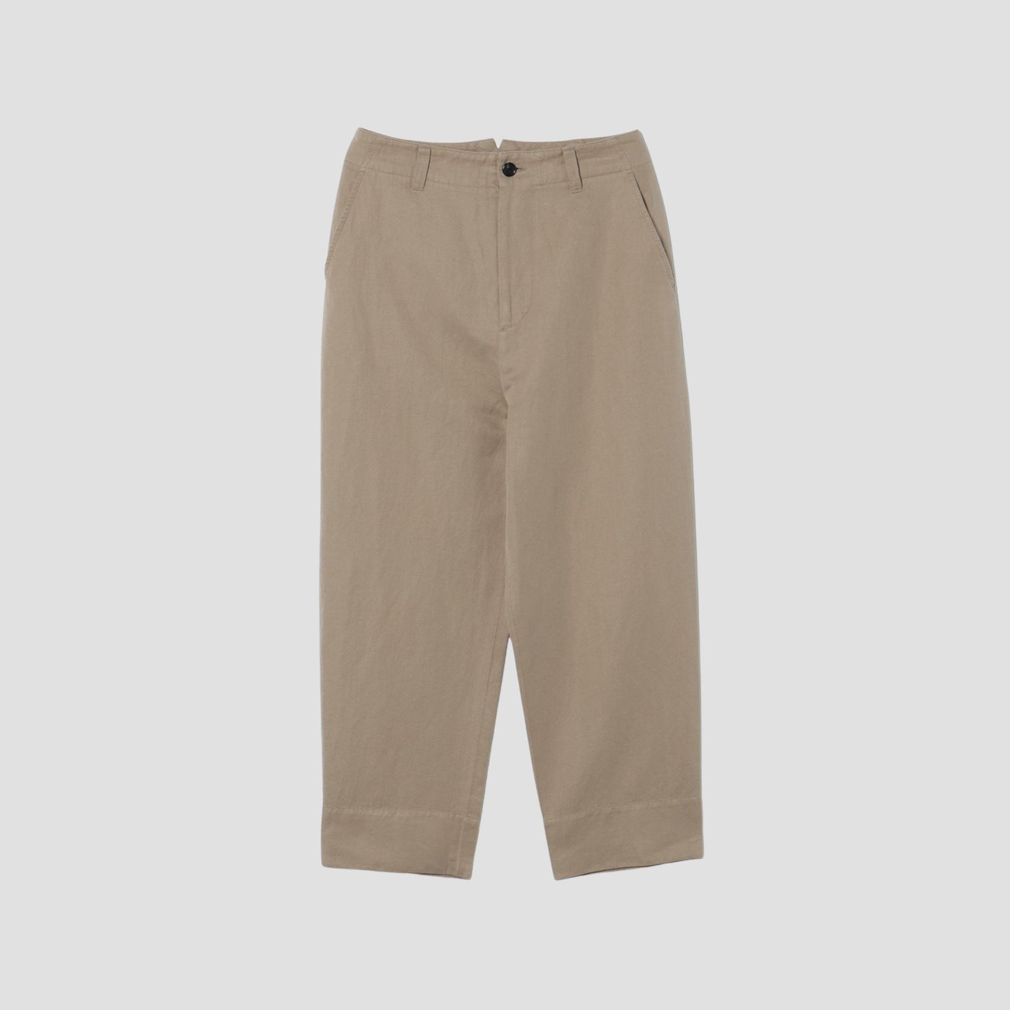 COTTON LINEN TWILL TROUSERS