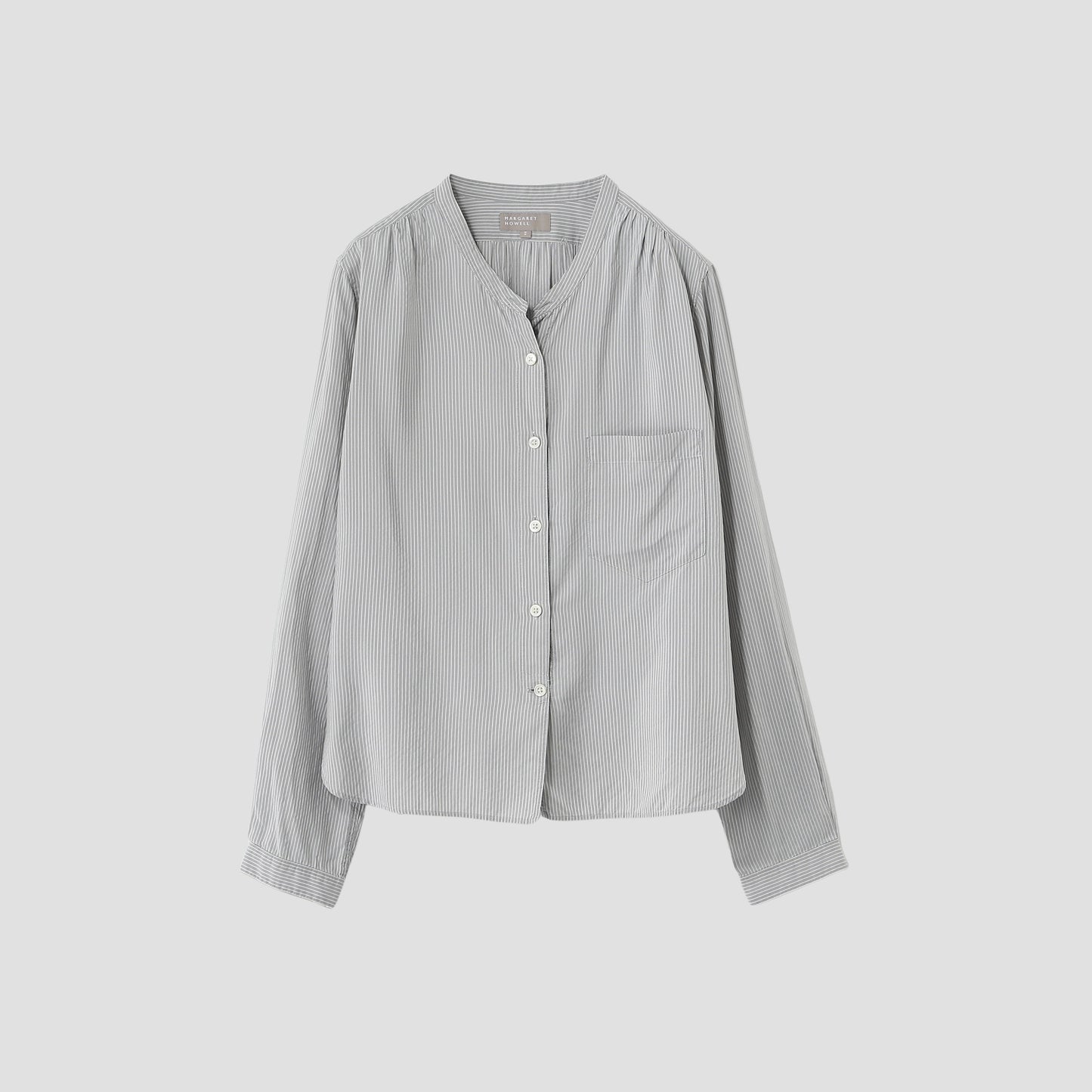 COTTON SILK STRIPE SHIRT