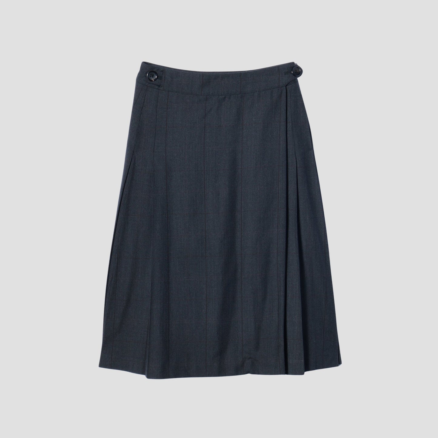 LARGE CHECK WOOL COTTON SKIRT