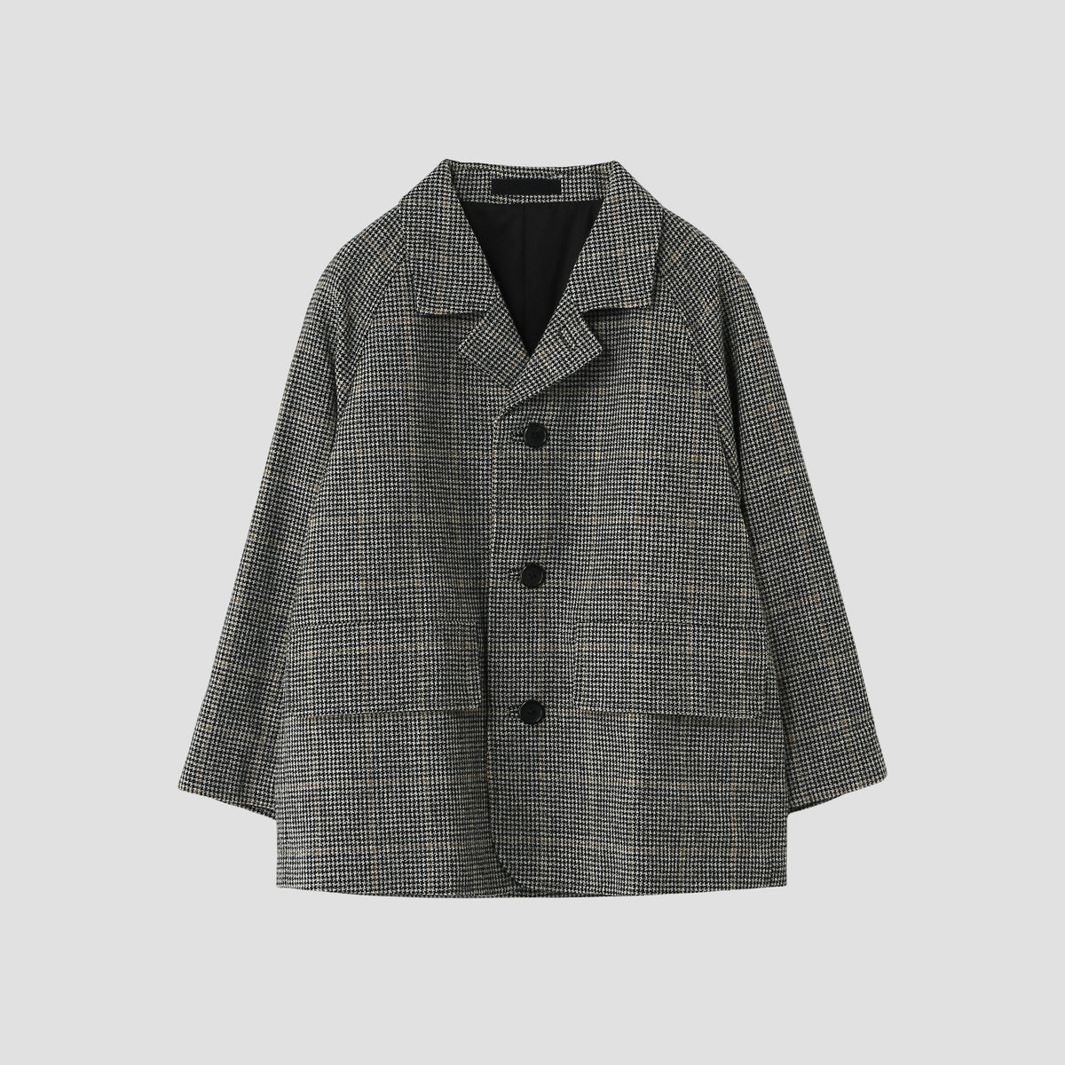 WINDOW PANE CHECK WOOL BLOUSON