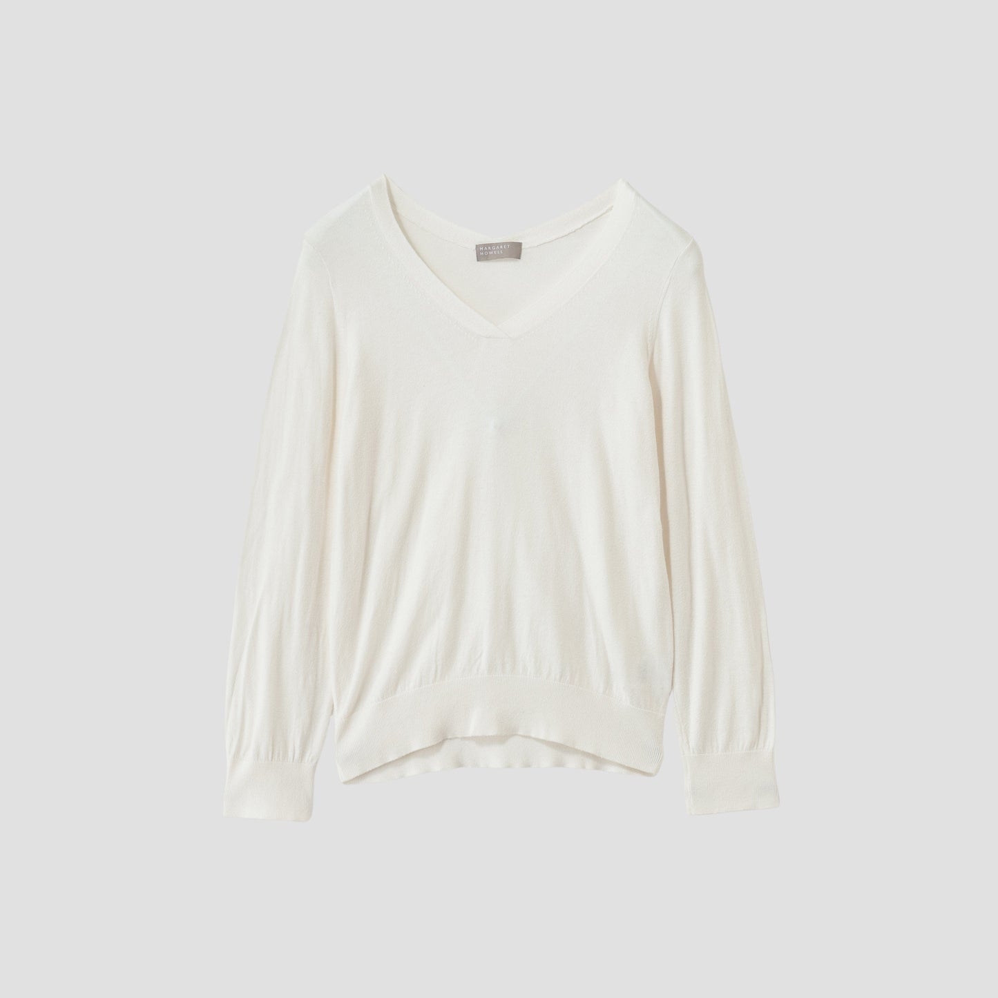 COTTON V NECK JUMPER KNIT