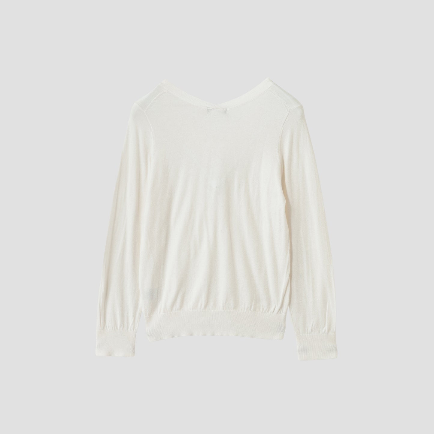 COTTON V NECK JUMPER KNIT
