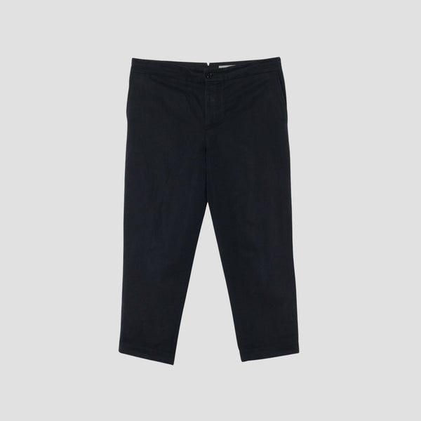 LINEN COTTON TWILL TROUSERS