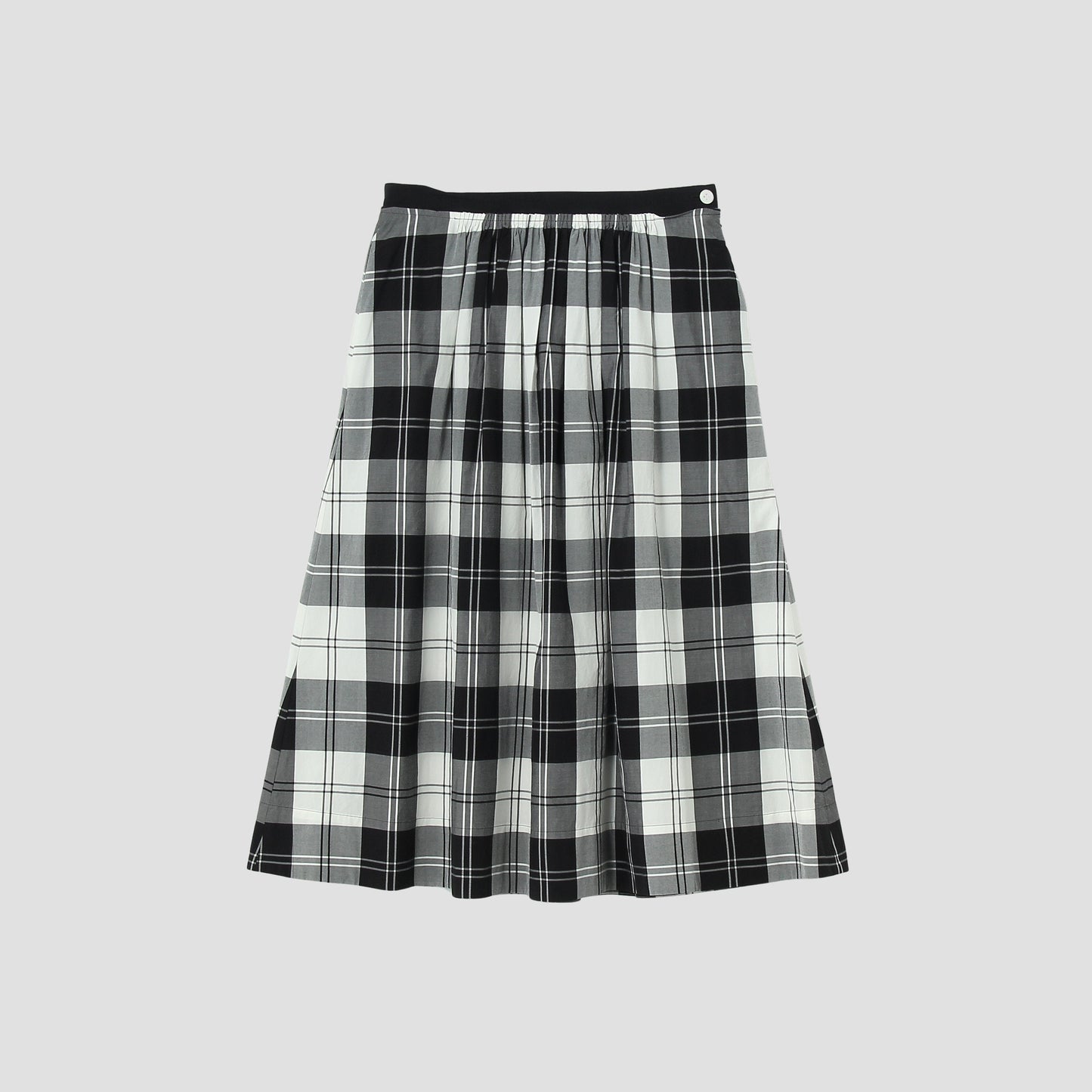MONO CHECK SILK COTTON SKIRT