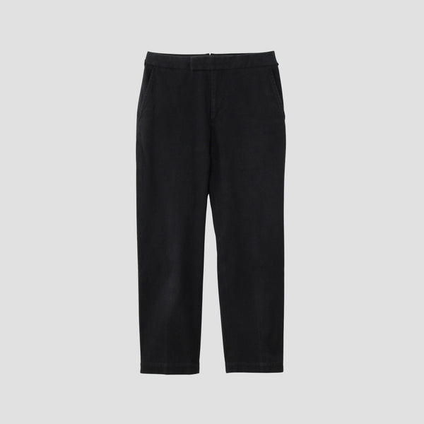 WASHED COTTON TWILL TROUSERS