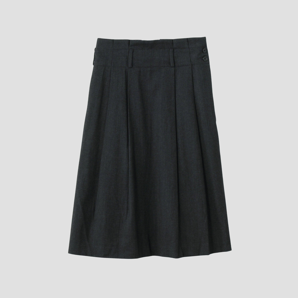 BRUSHED COTTON WOOL SKIRT