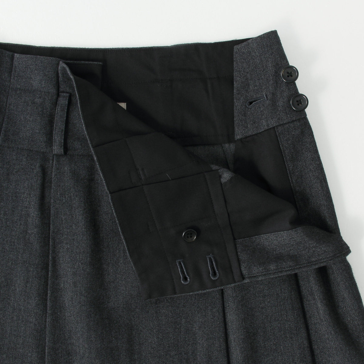 BRUSHED COTTON WOOL SKIRT