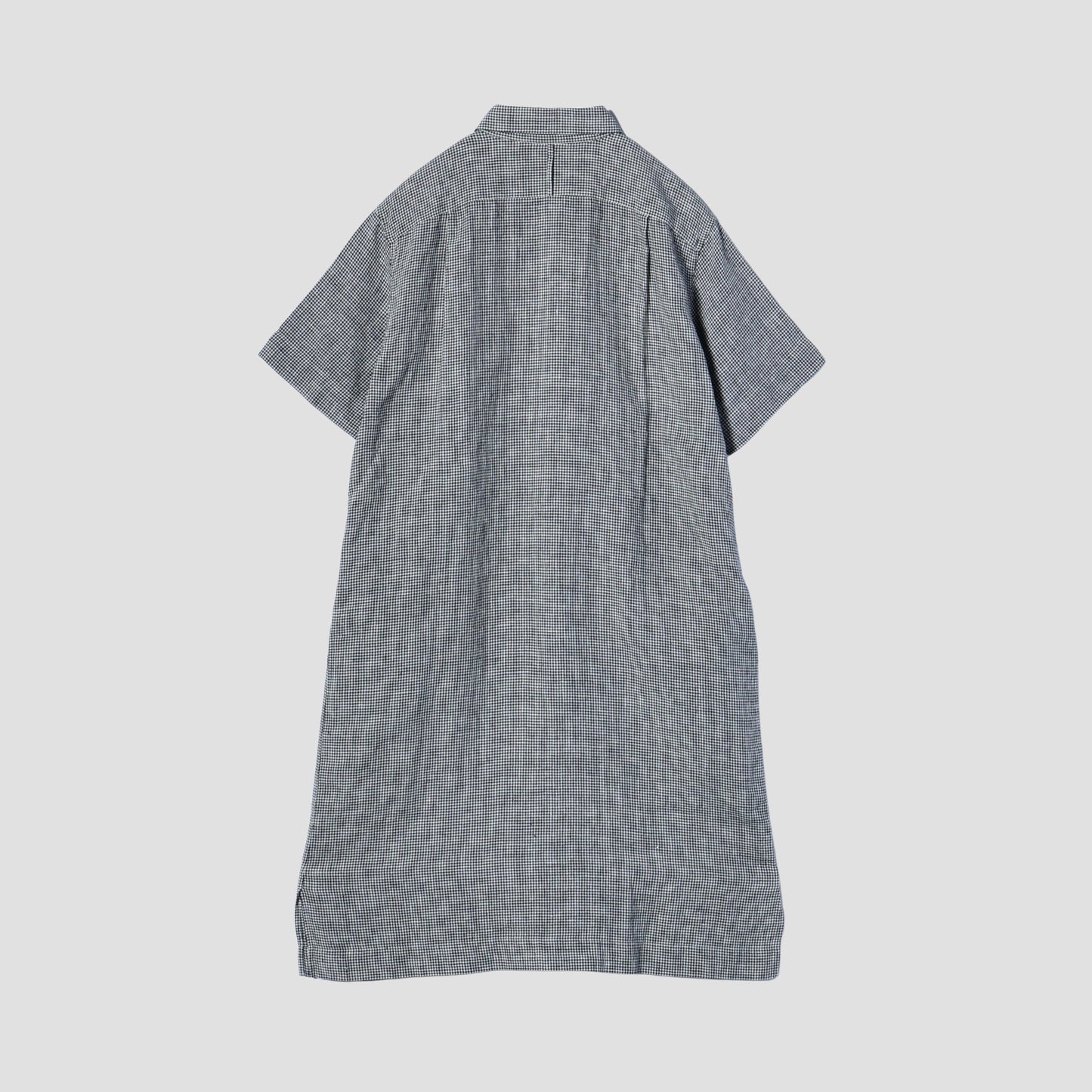 BLACK&WHITE SHIRTING LINEN DRESS