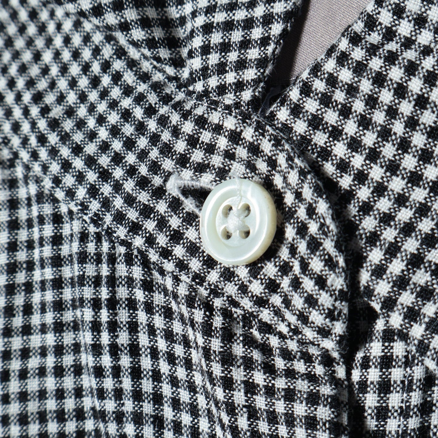 BLACK&WHITE SHIRTING LINEN DRESS