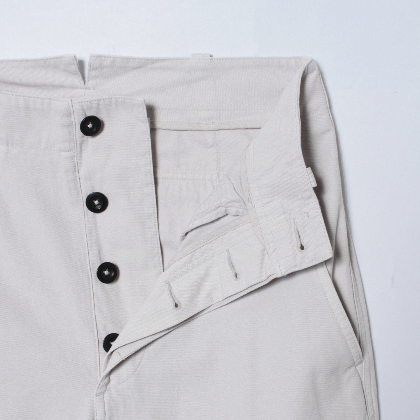 RAISED COTTON TWILL TROUSERS